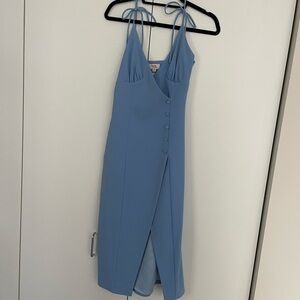 Elegant Blue Sleeveless Dress